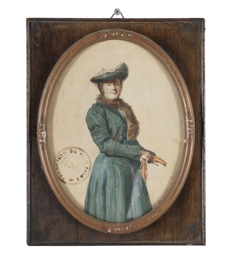 Ritratto di gentildonna  - acquerello su carta - Auction Antiques - Cambi Casa d'Aste