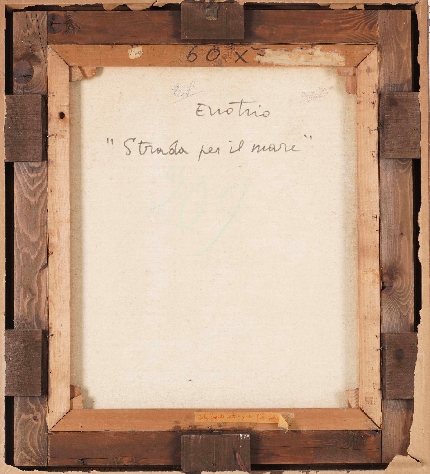 Enotrio Pugliese - Strada per il mare, olio su tela