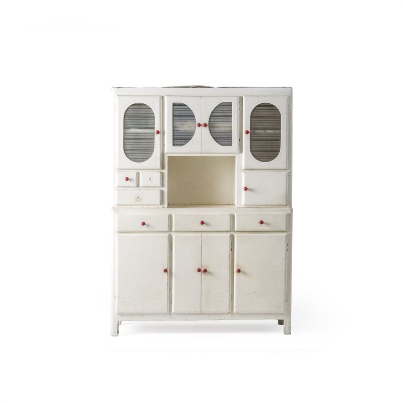 Credenza laccata bianca, anni '60