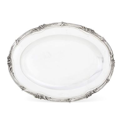 Wolfers Frères, Vassoio ovale in argento (Belgio), XX secolo
