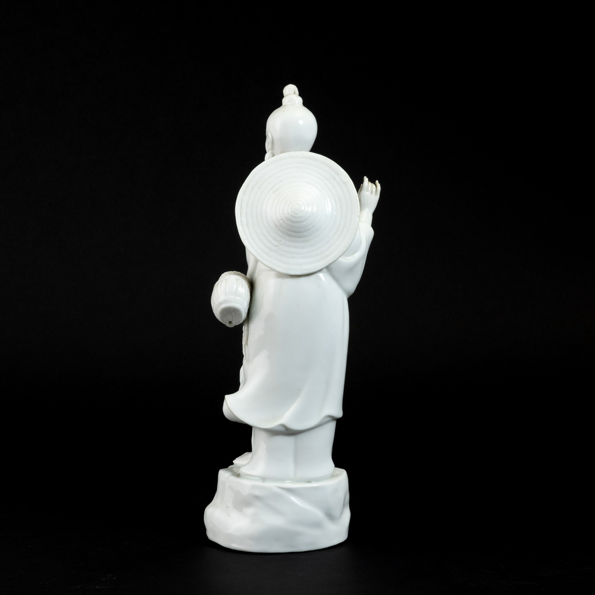 Figura di pescatore, Blanc de Chine, porcellana, Cina, XX secolo