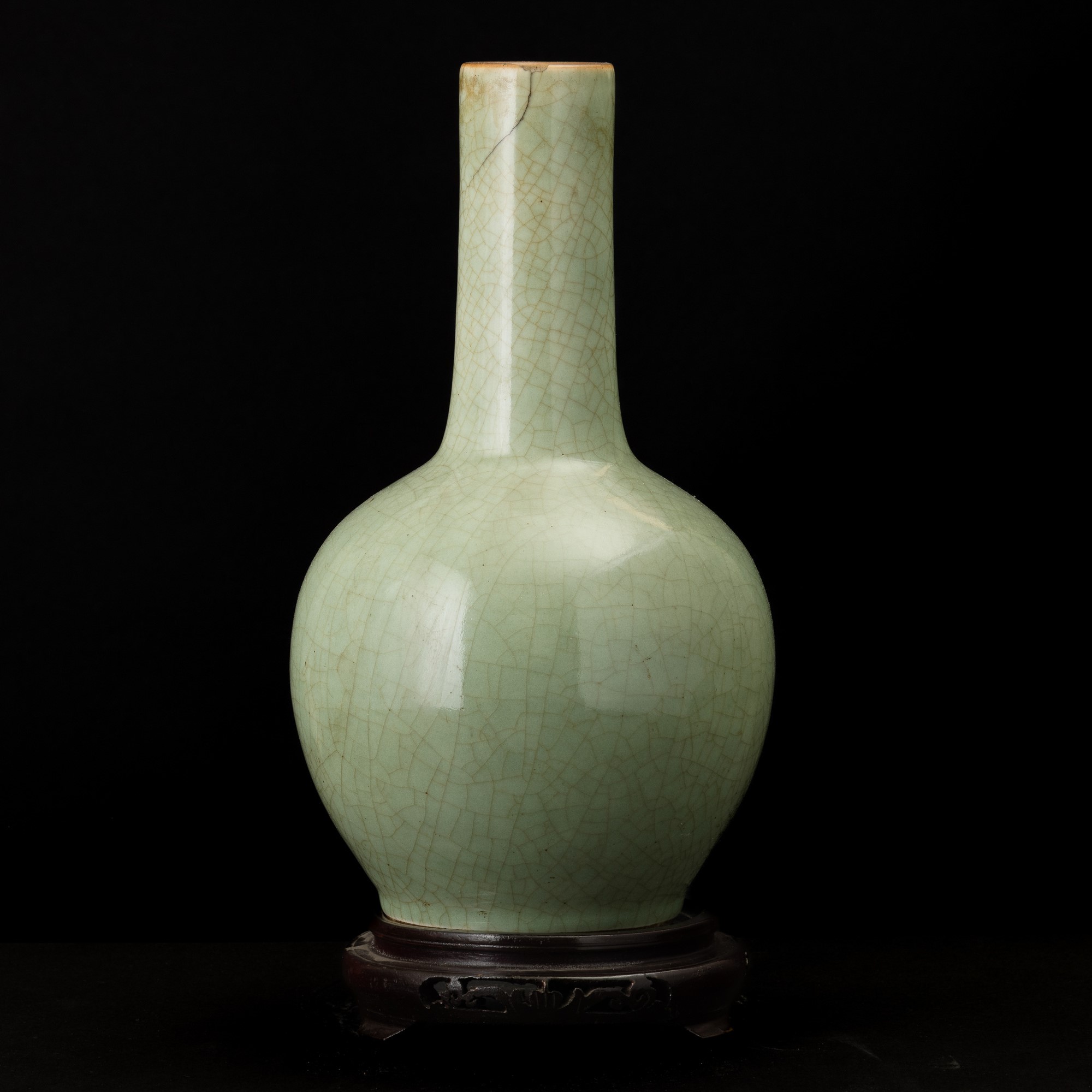 Vaso in porcellana craquelé, Cina, XX secolo