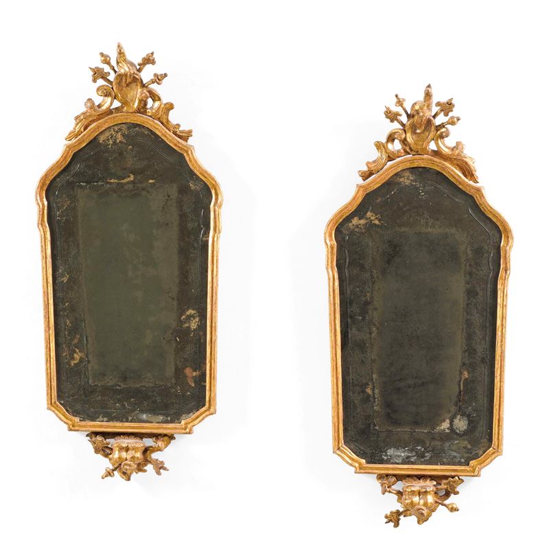 Coppia di specchiere. XVIII secolo  - Asta Dimore Italiane - Cambi Casa d'Aste