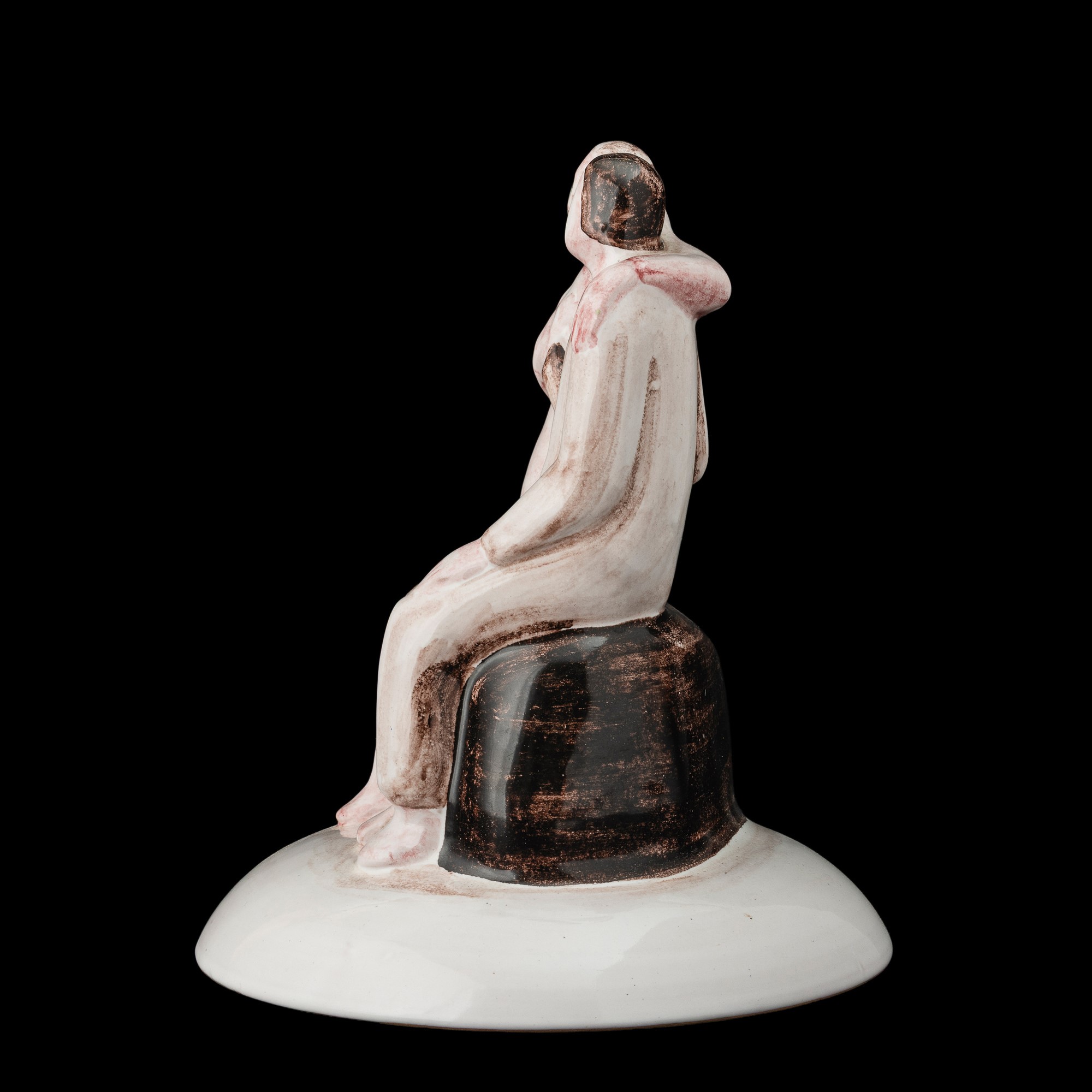 Arturo Martini - Gli Innamorati (scultura in terracotta maiolicata a stampo, ca. 1930)