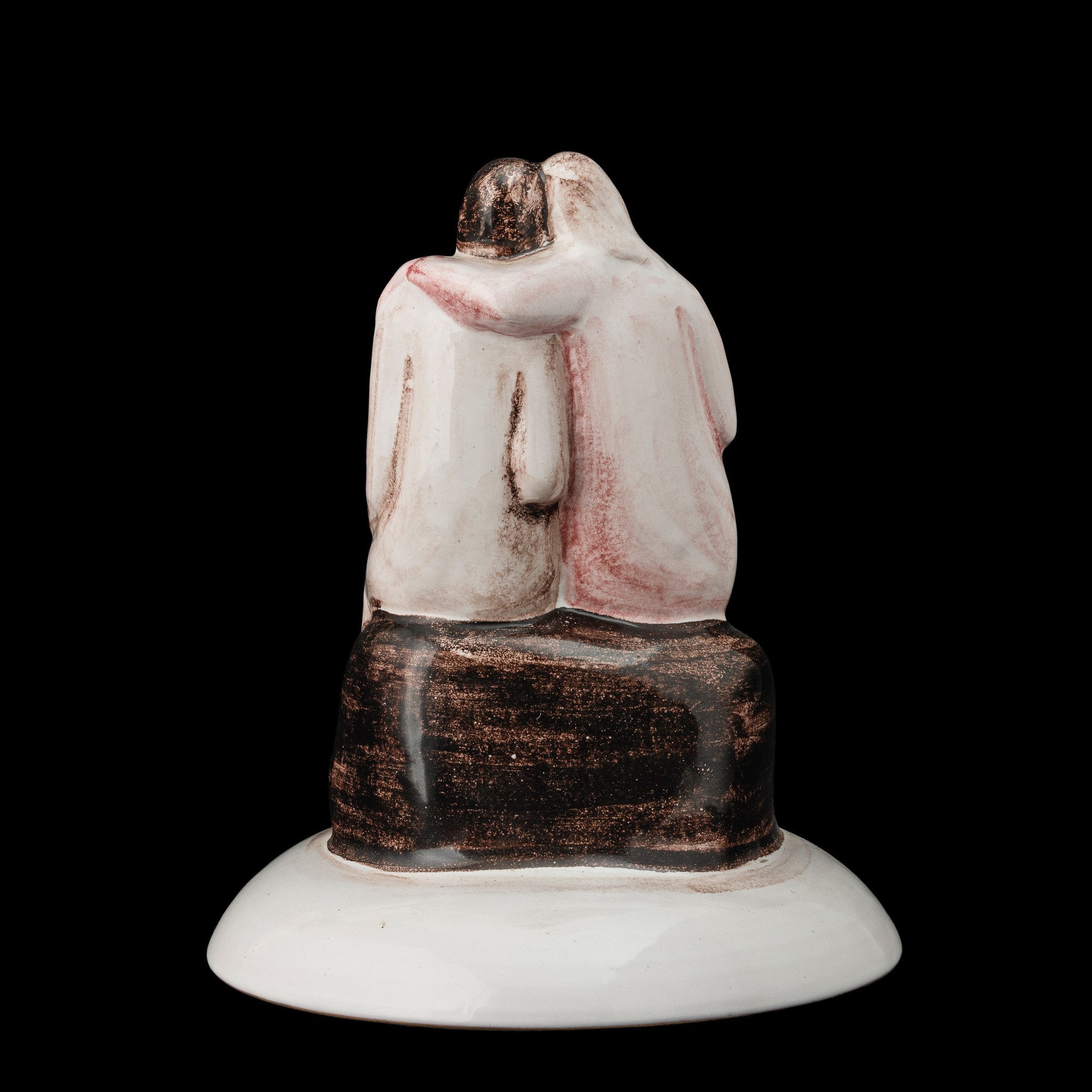 Arturo Martini - Gli Innamorati (scultura in terracotta maiolicata a stampo, ca. 1930)
