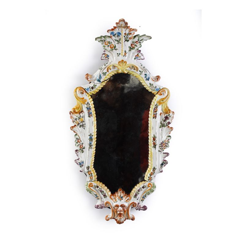 Coppia di specchiere in porcellana, Nove, XIX secolo  - Auction Antiques and Frames - Cambi Casa d'Aste