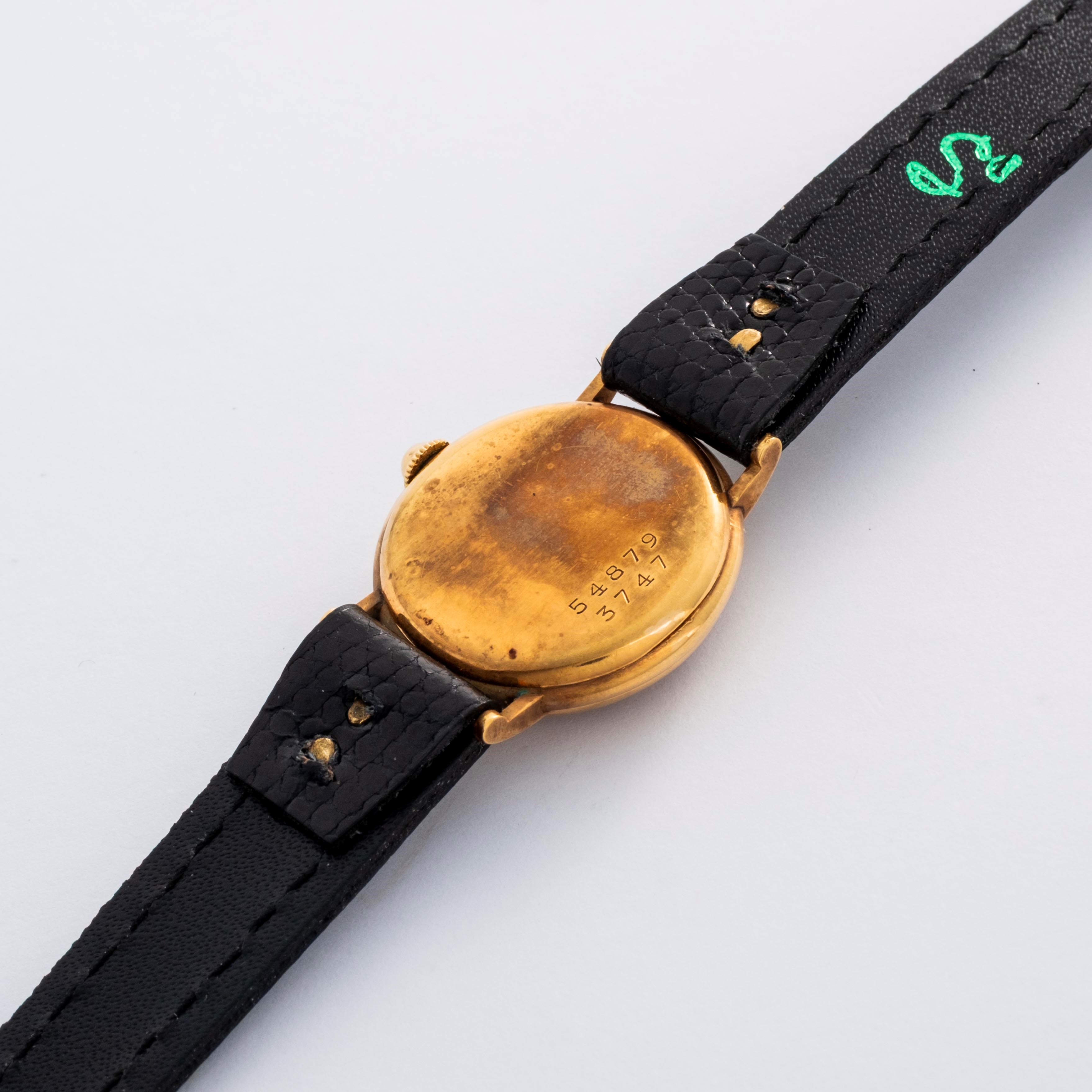 Rolex - Solo Tempo ref. 3747, oro giallo 18k, quadrante champagne firmato “Ronchi Milano”, circa ...
