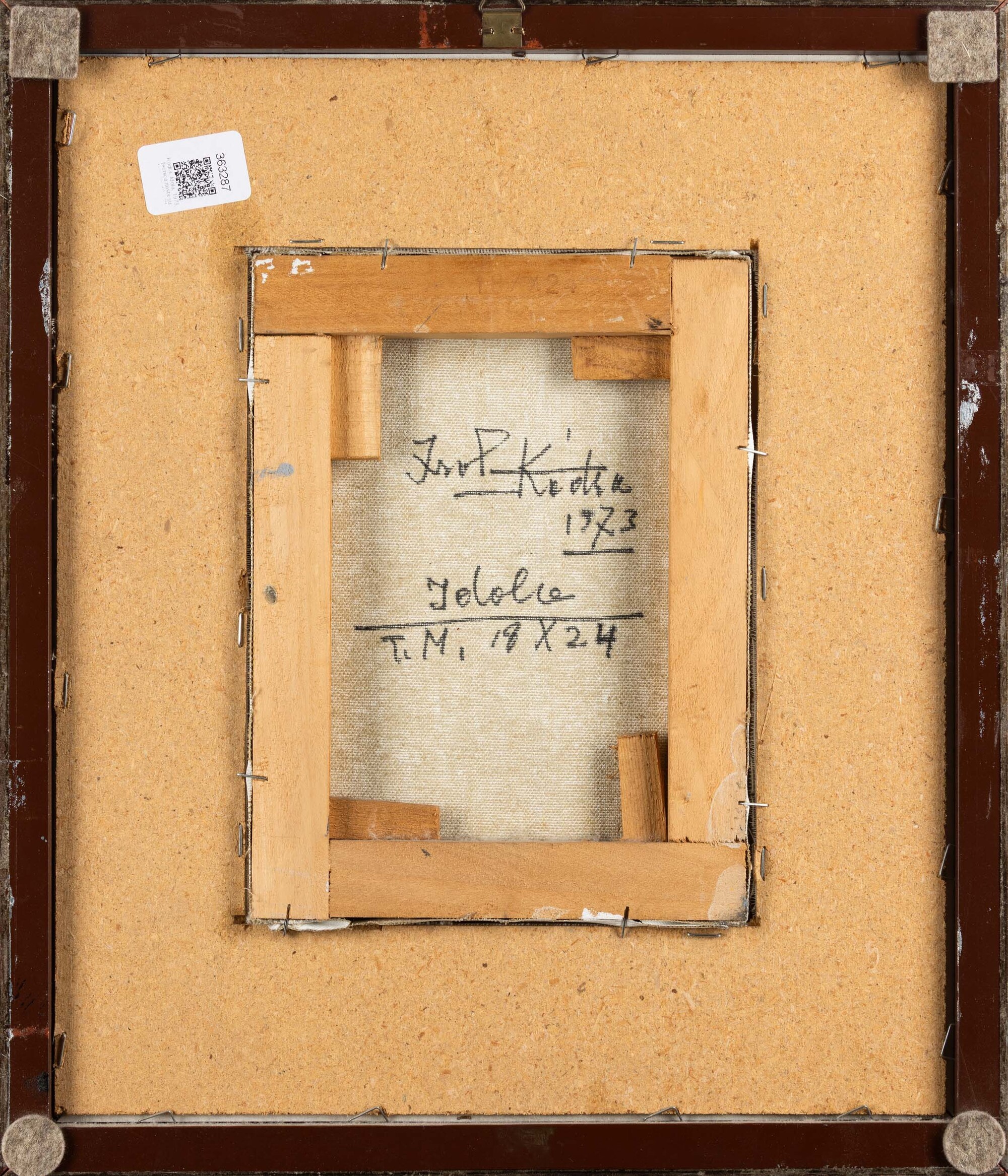Ibrahim Kodra - Idola, tecnica mista su tela, 24 x 18 cm, 1973