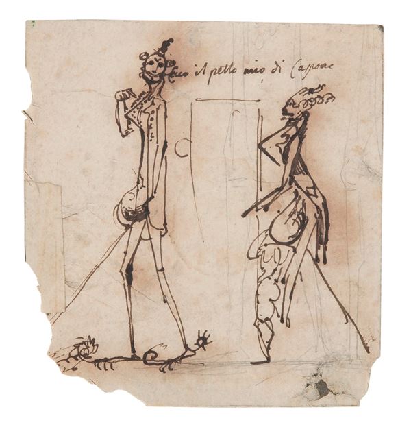 Scuola romana del XVIII secolo Caricature