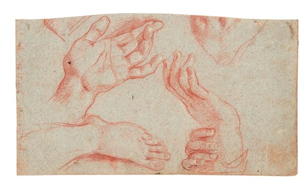 Scuola romana del XVII secolo Studi di mani