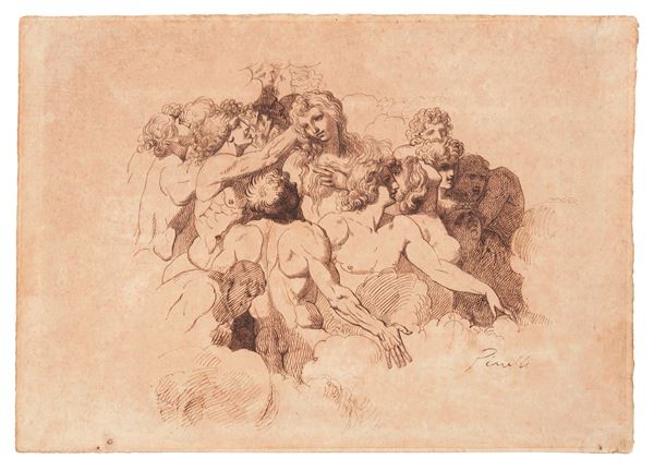 Luigi Sabatelli - Studio di figure (anime del Purgatorio?)