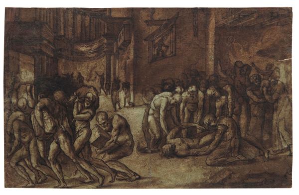 Scuola dell'Italia centrale del XVI secolo Fuga dalla città