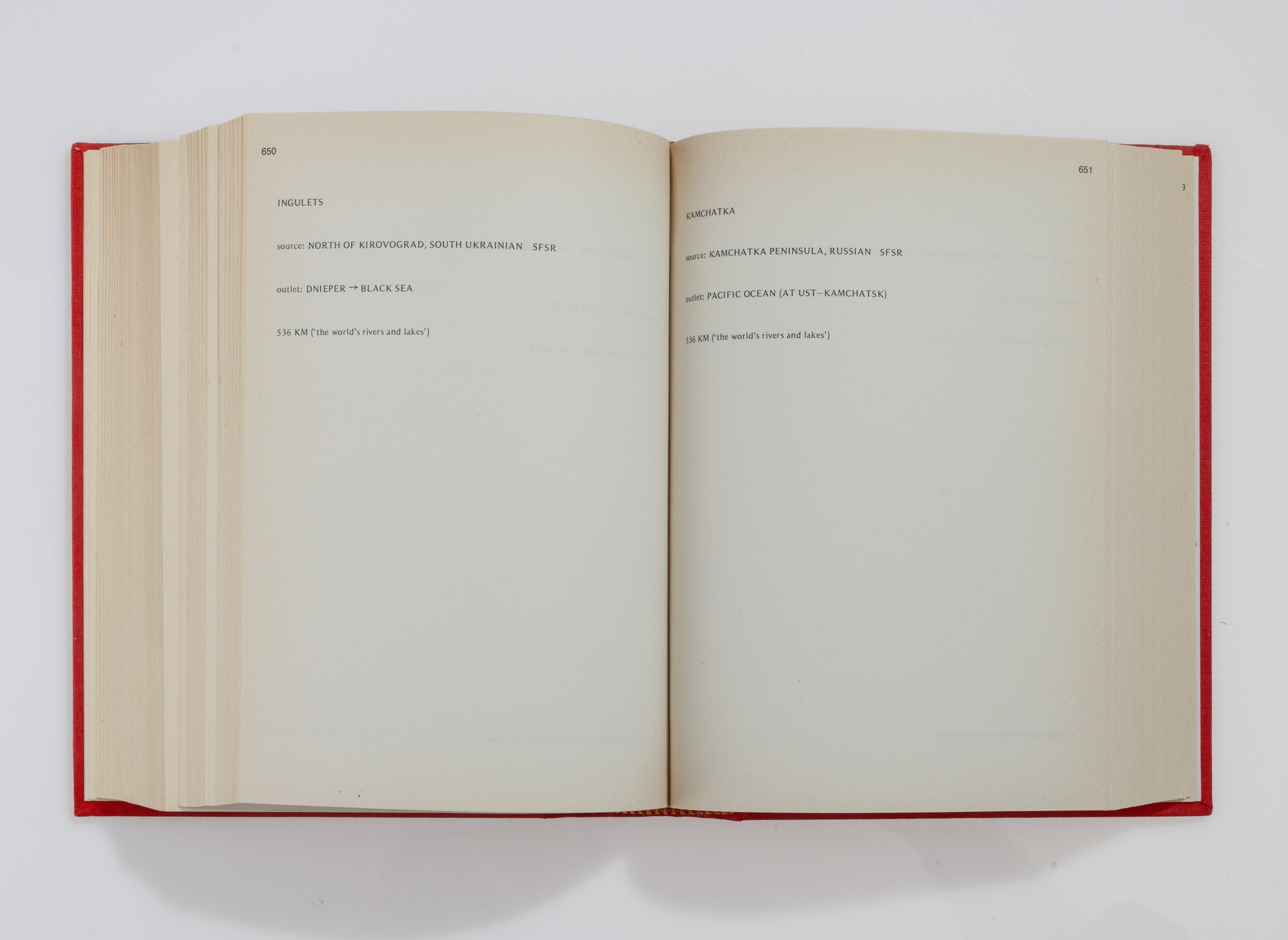 Alighiero Boetti - Classifying, the thousand longest rivers in the world