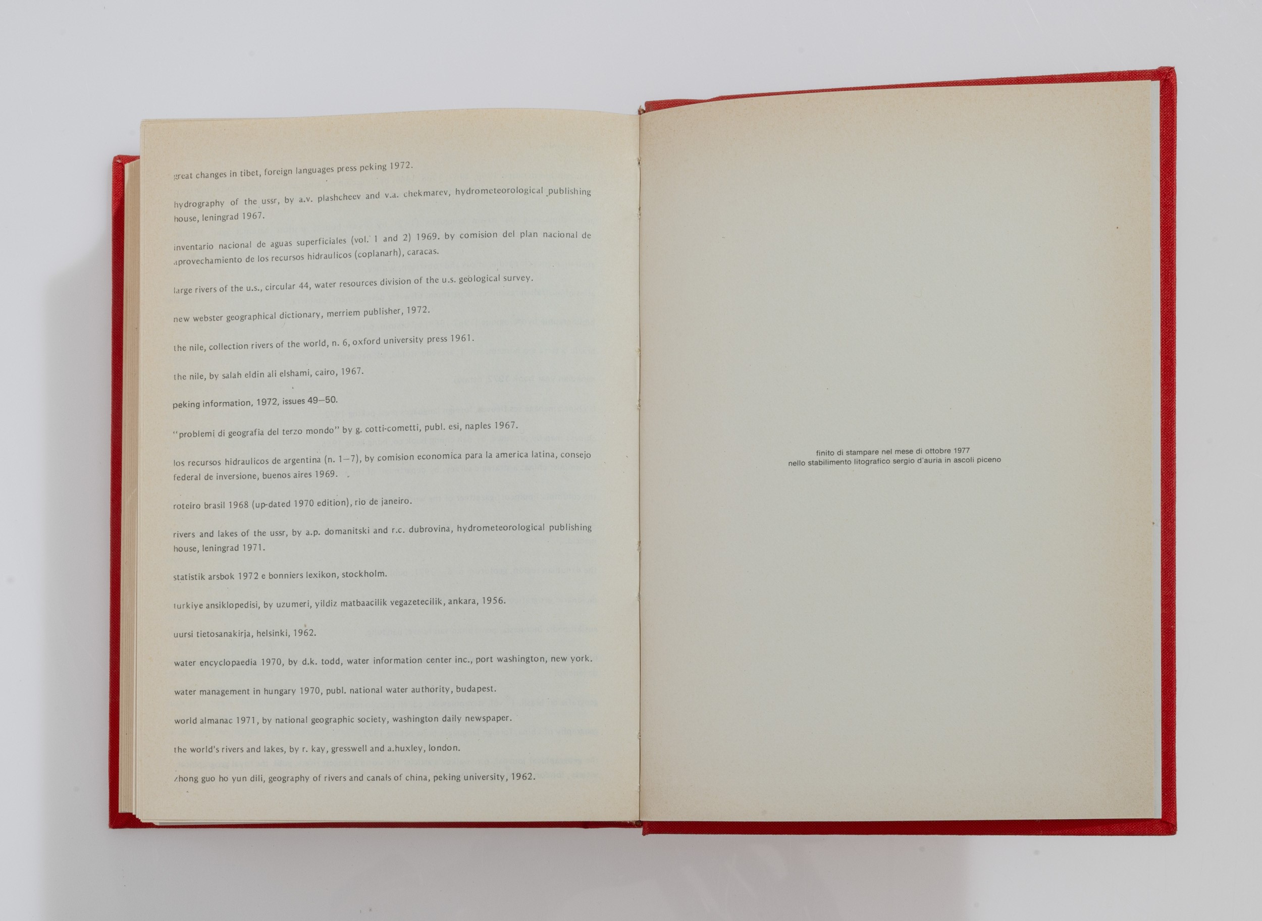 Alighiero Boetti - Classifying, the thousand longest rivers in the world