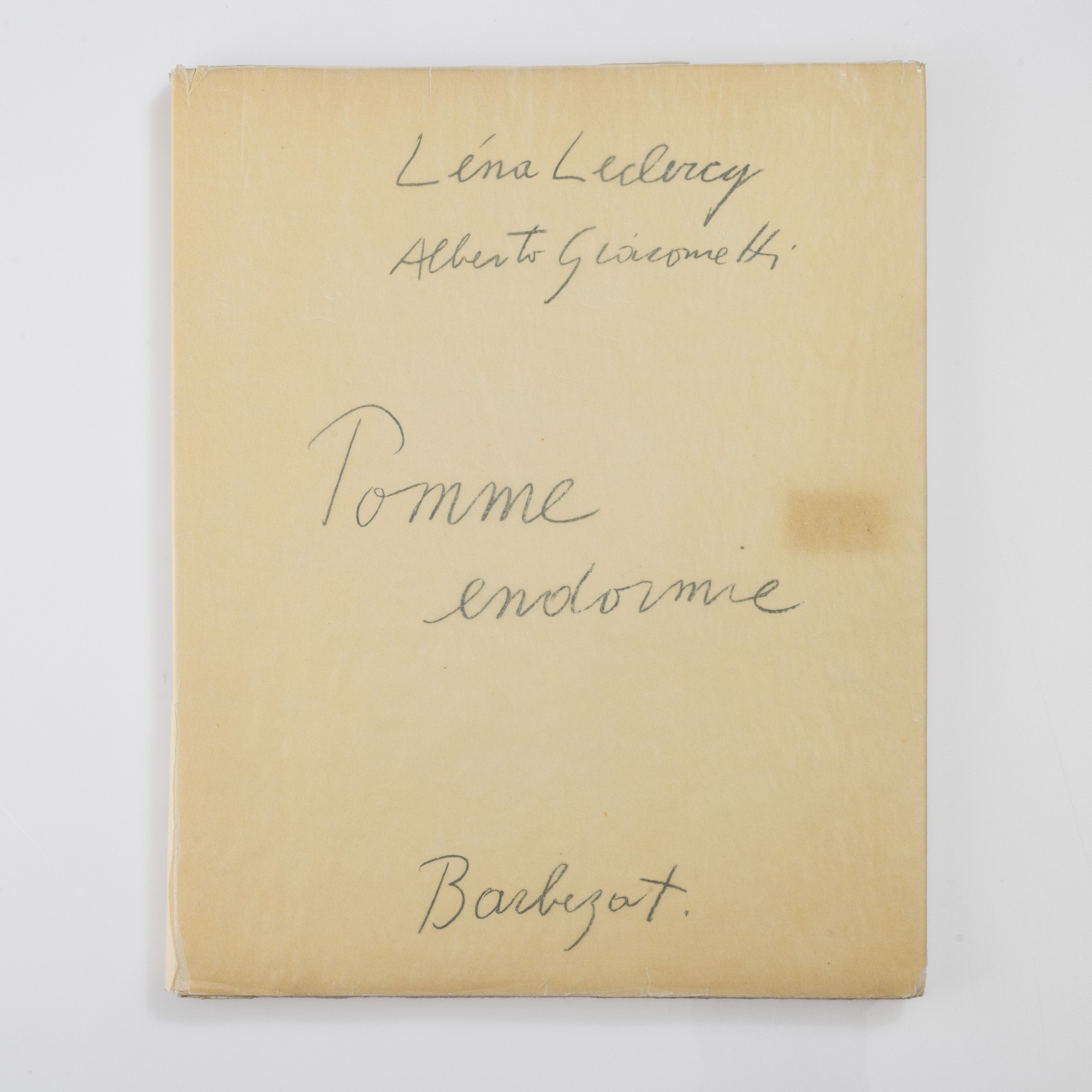 Alberto Giacometti - Léna Leclercq - Giacometti, Pomme endormie