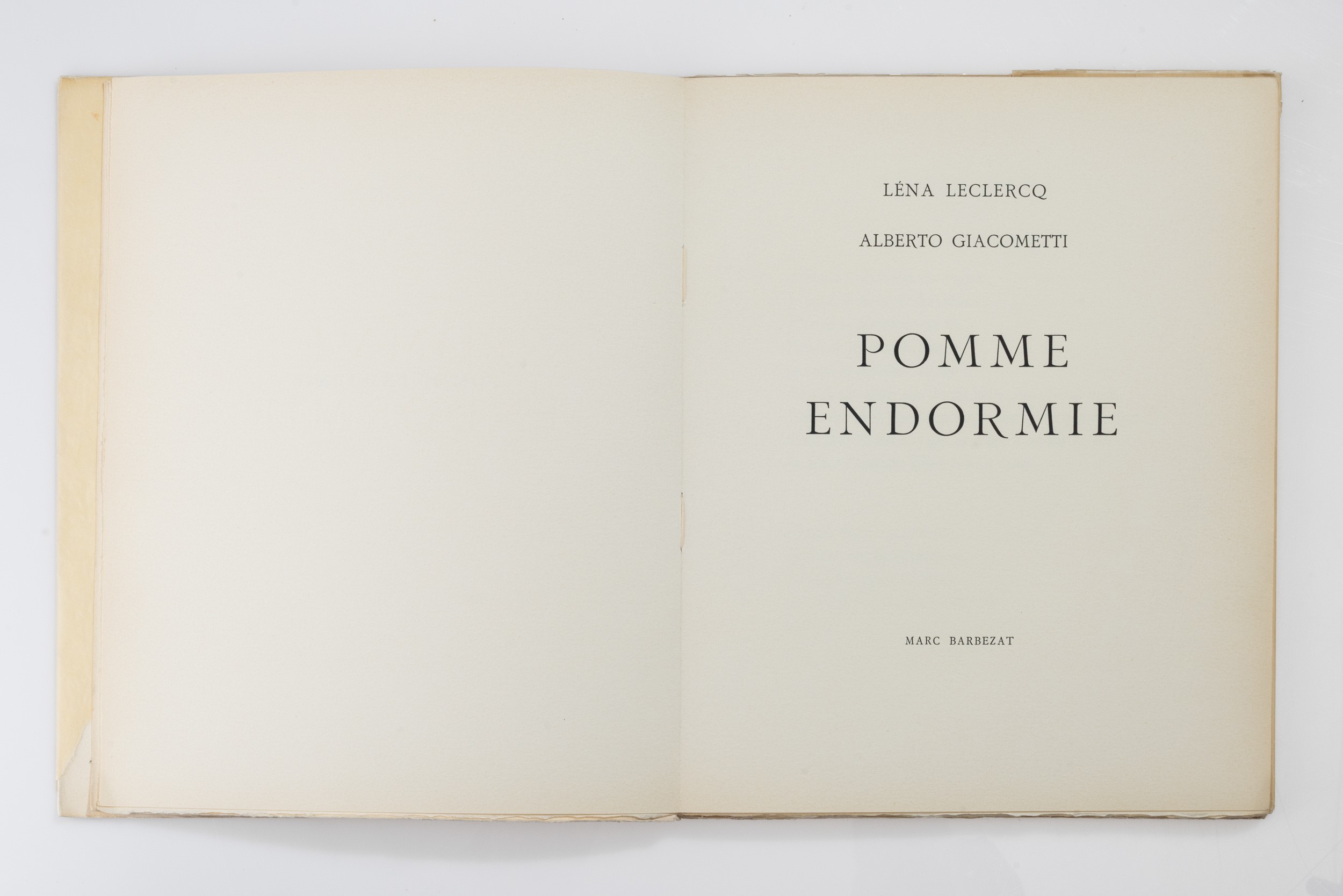 Alberto Giacometti - Léna Leclercq - Giacometti, Pomme endormie