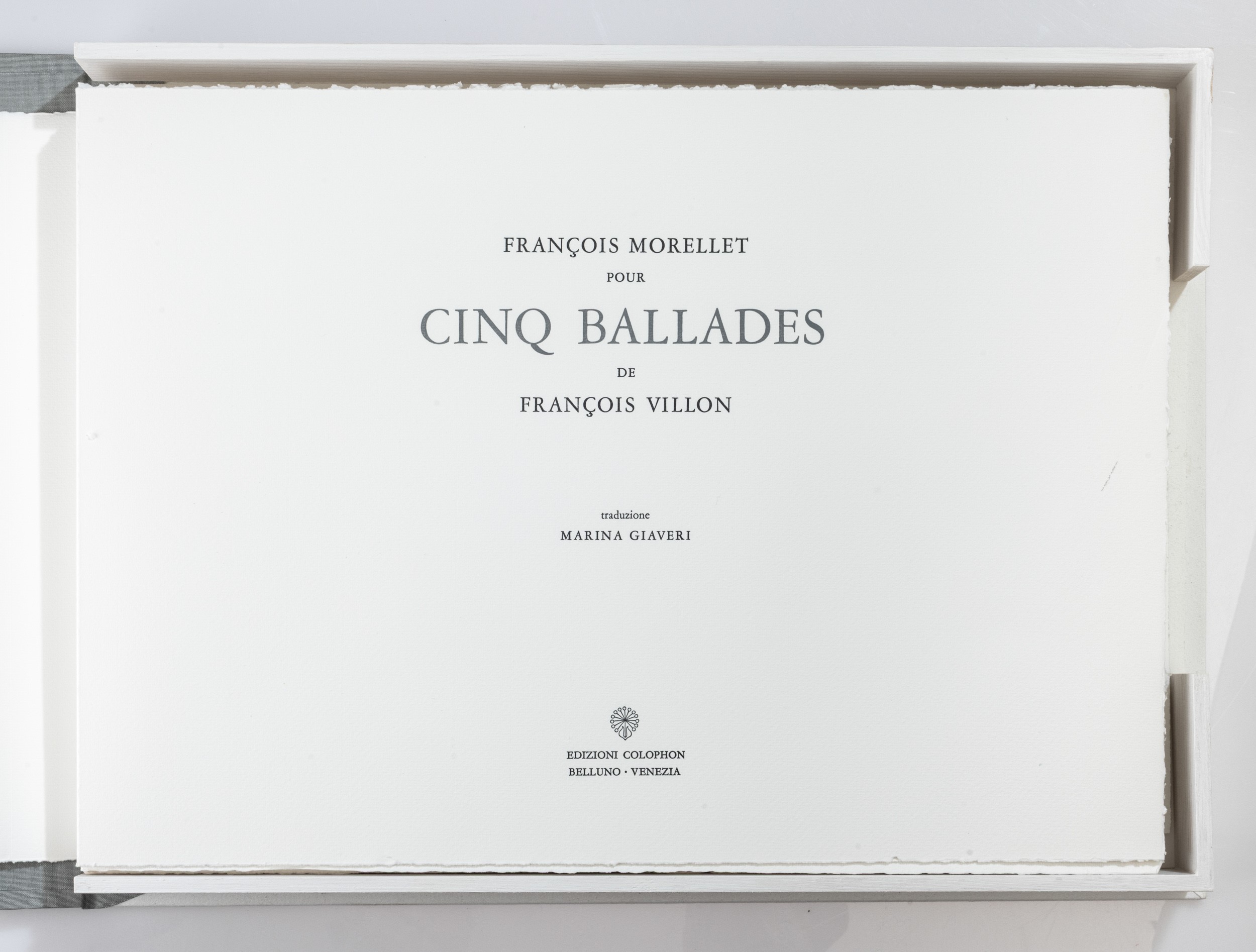 François Morellet - François Villon - François Morellet e François Villon, Cinq Ballades