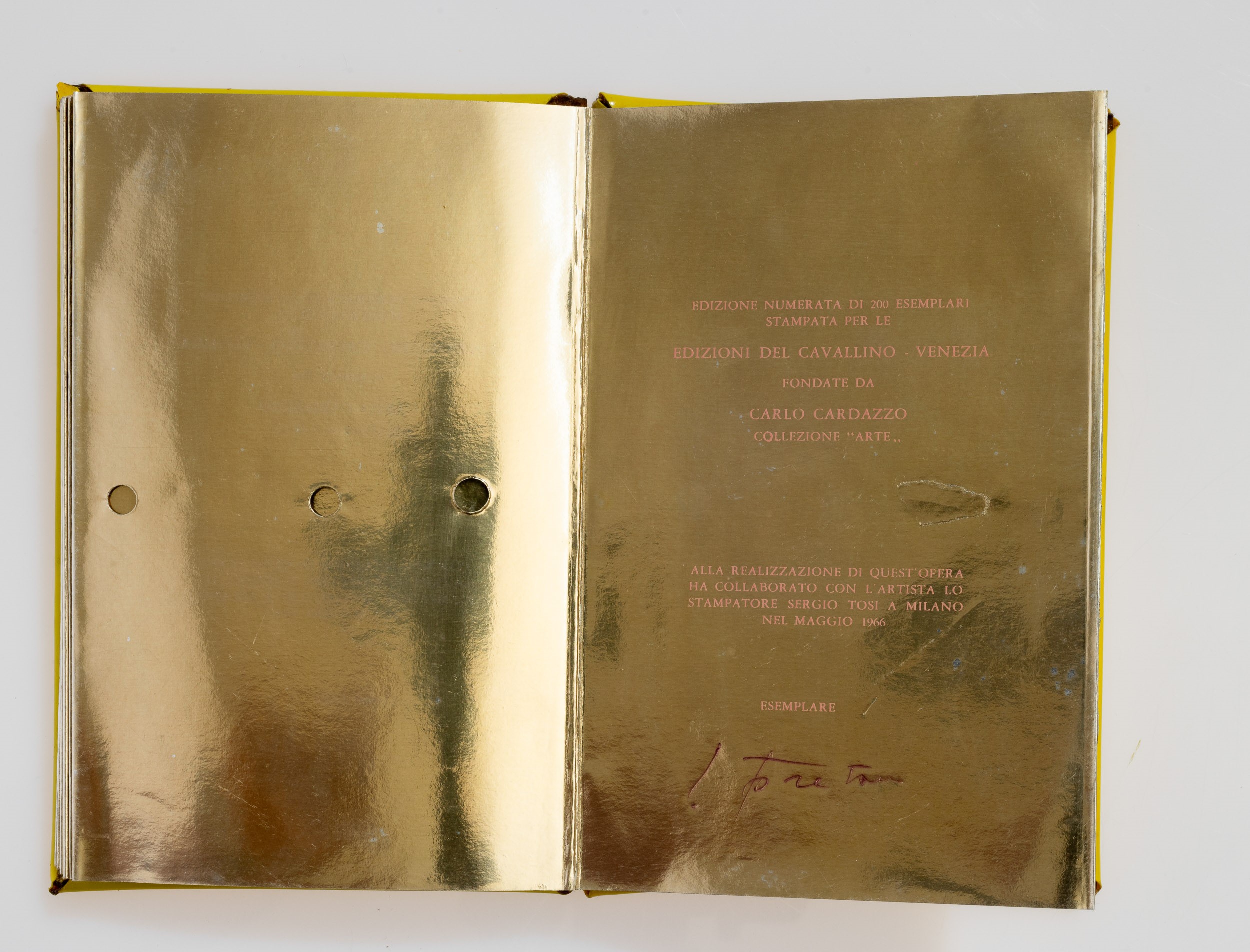 Lucio Fontana - Concetto spaziale (es. non numerato), incisione su carta