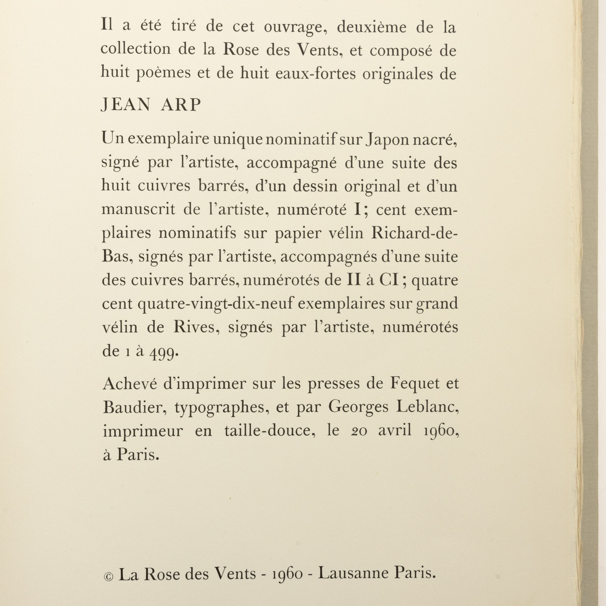 Hans Arp - Vers le blanc infini