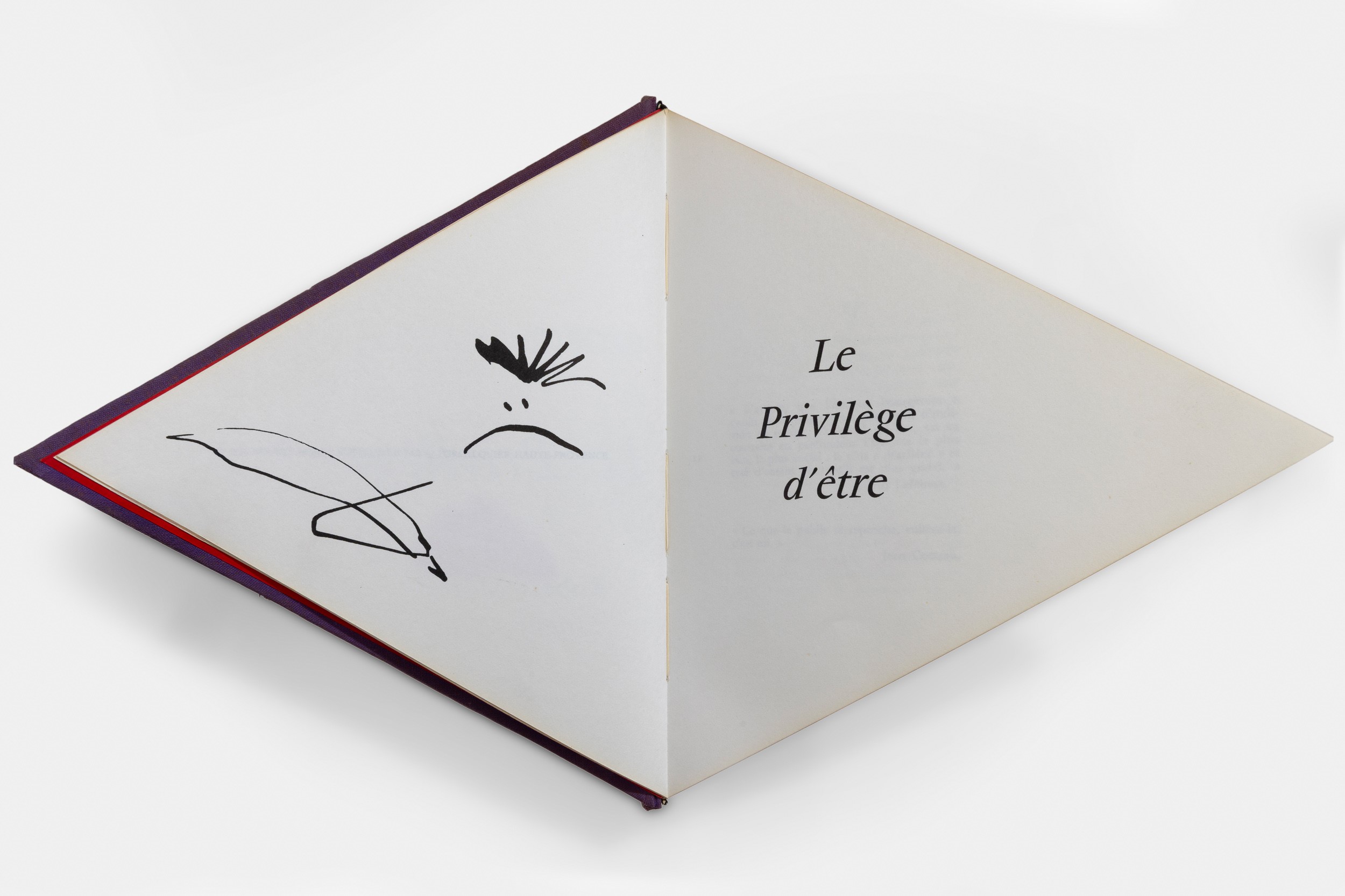 Georges Mathieu - Le Privilège d'être (edizione originale, offset, forma triangolare)