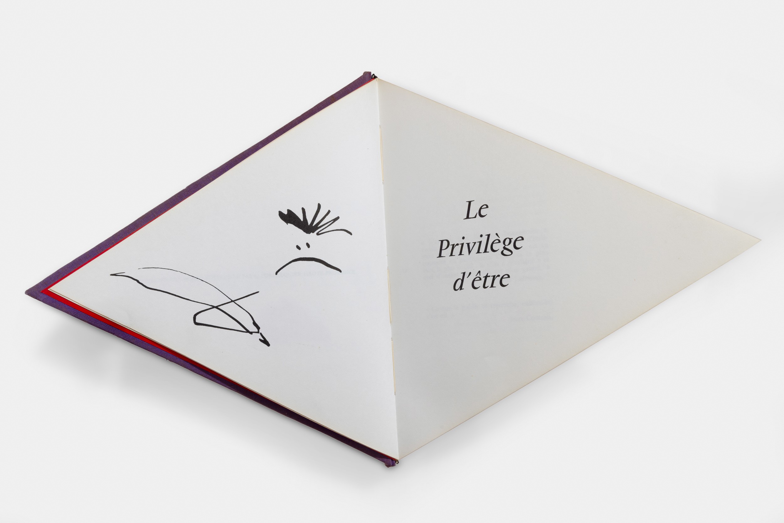 Georges Mathieu - Le Privilège d'être (edizione originale, offset, forma triangolare)