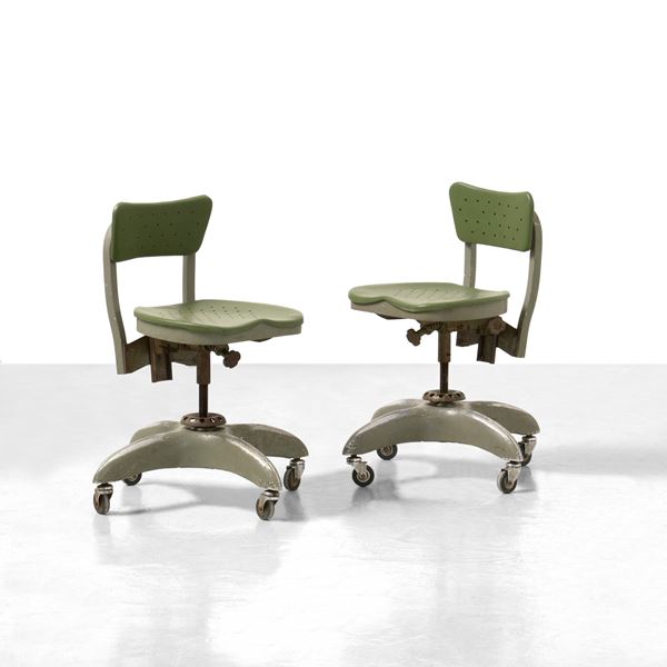 Gio Ponti - Due sedie girevoli mod. 1938