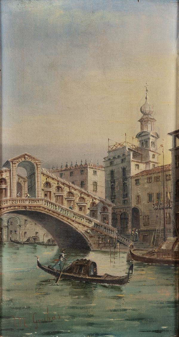 Marco Grubacs - Veduta del Ponte di Rialto a Venezia