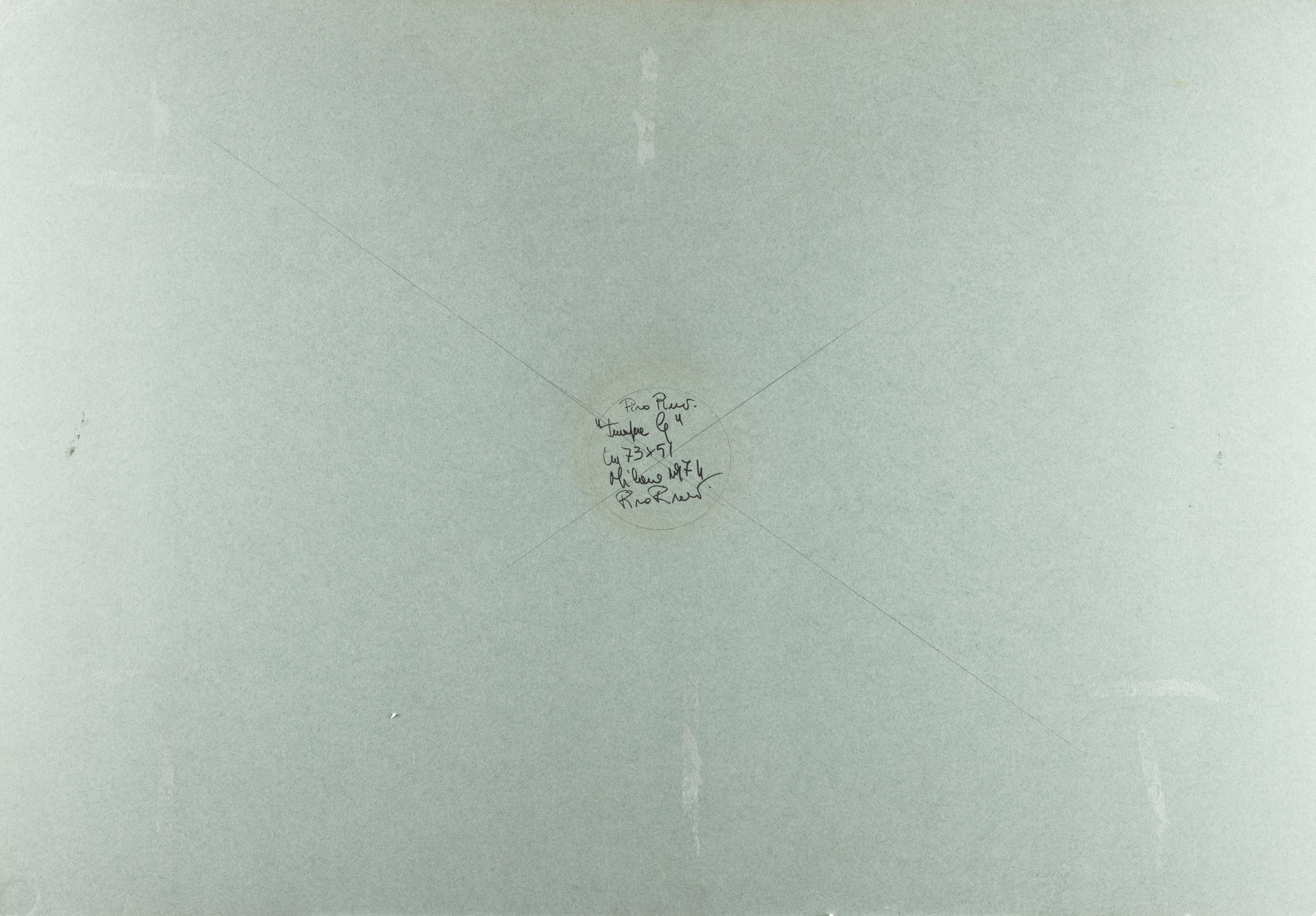 Pino Pinelli - Senza titolo, tecnica mista su carta applicata su cartone (1974)