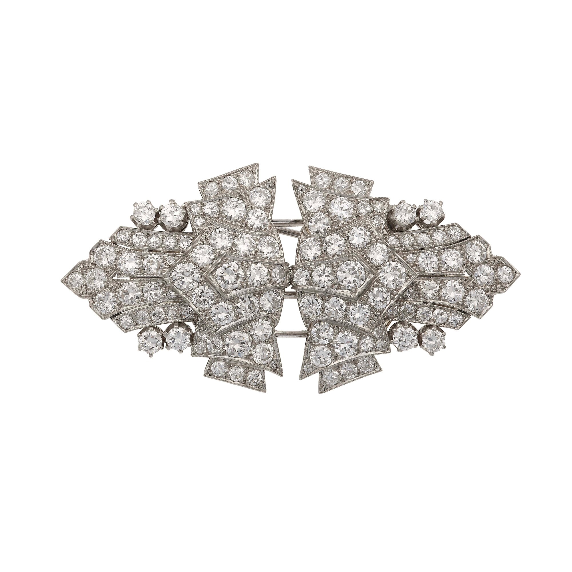 Coppia di Clips con Diamanti Taglio Brillante