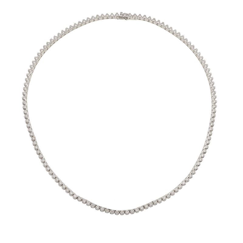 Brilliant-cut diamond and gold necklace  - Auction Fine Jewellery - Cambi Casa d'Aste