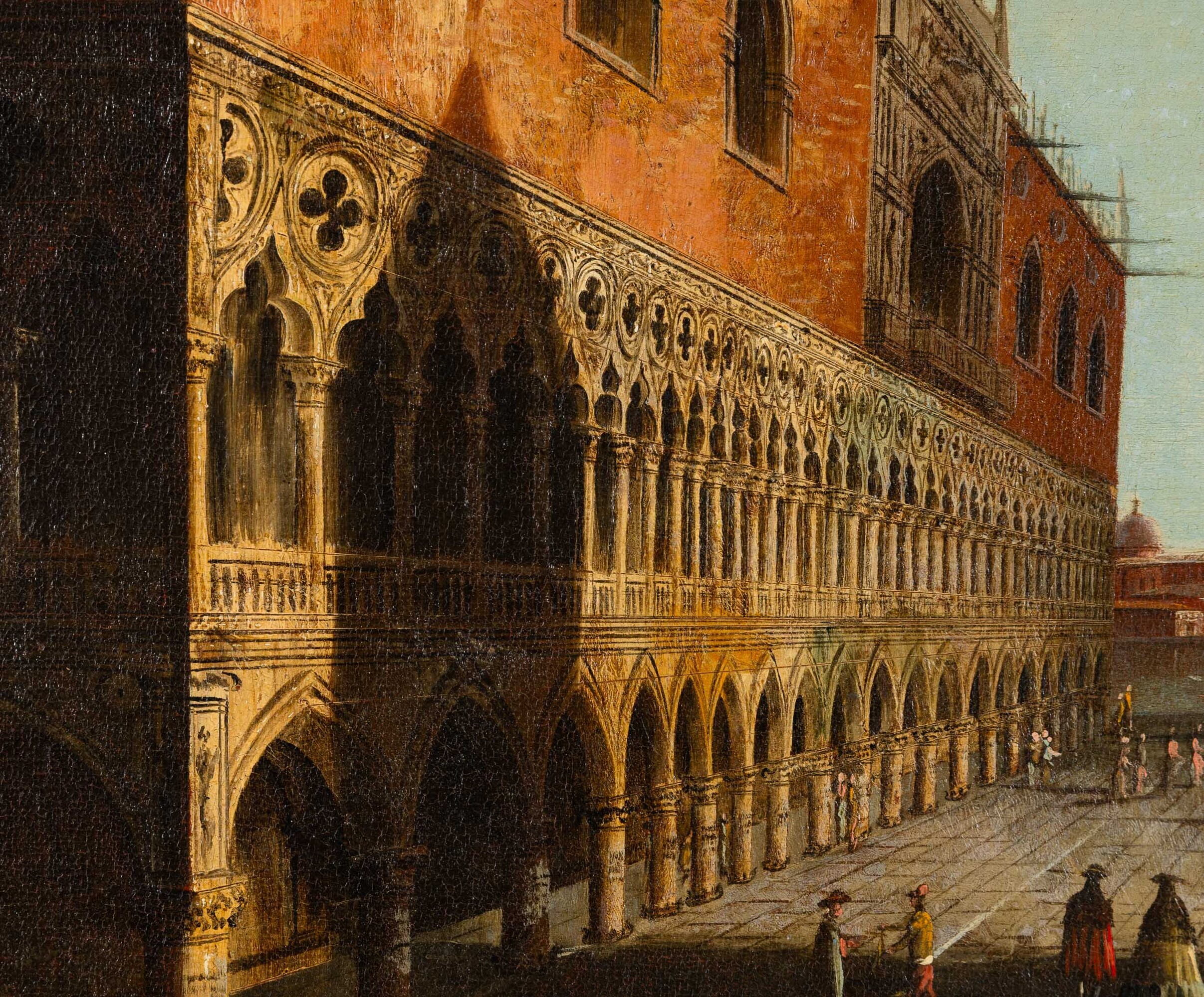 La piazzetta di San Marco a Venezia all'ora del tramonto