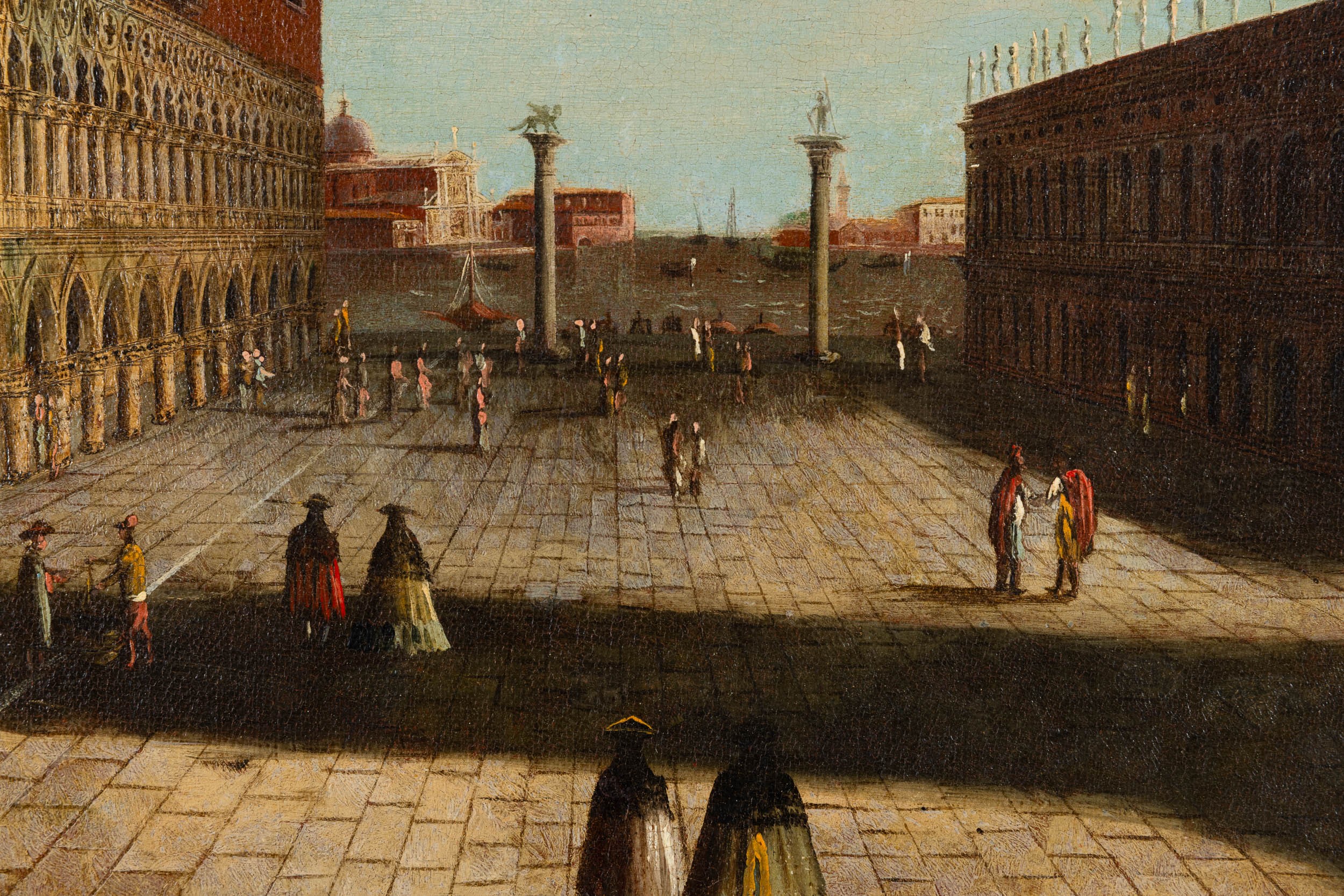 La piazzetta di San Marco a Venezia all'ora del tramonto