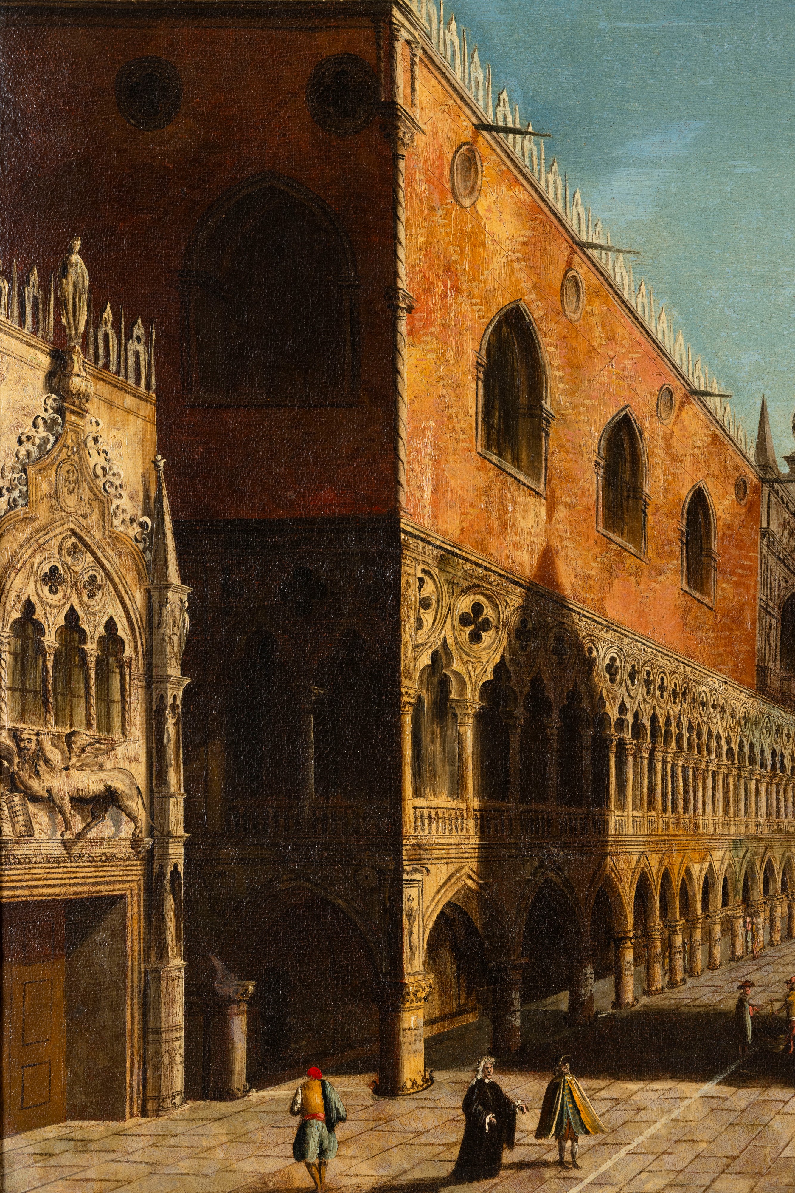 La piazzetta di San Marco a Venezia all'ora del tramonto