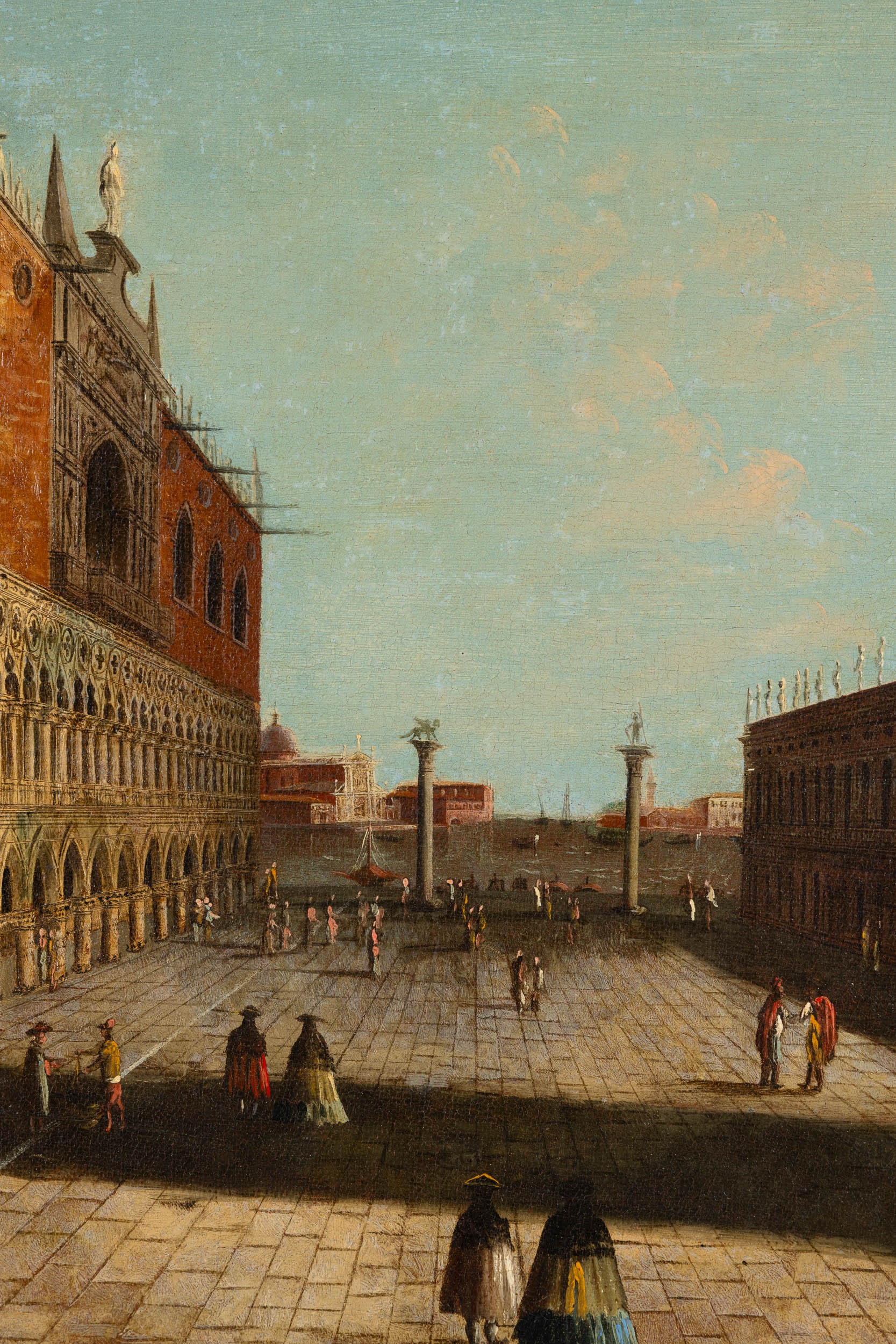 La piazzetta di San Marco a Venezia all'ora del tramonto