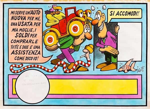 Benito Jacovitti  - FIAT Mi Serve un'auto nuova..
