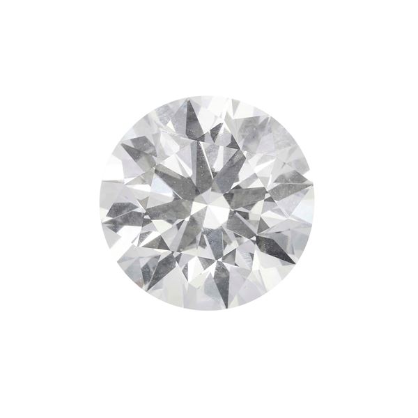 Brilliant-cut diamond weighing 6.18 carats, colour G, clarity VVS2, fluorescence none. Gemmological  [..]