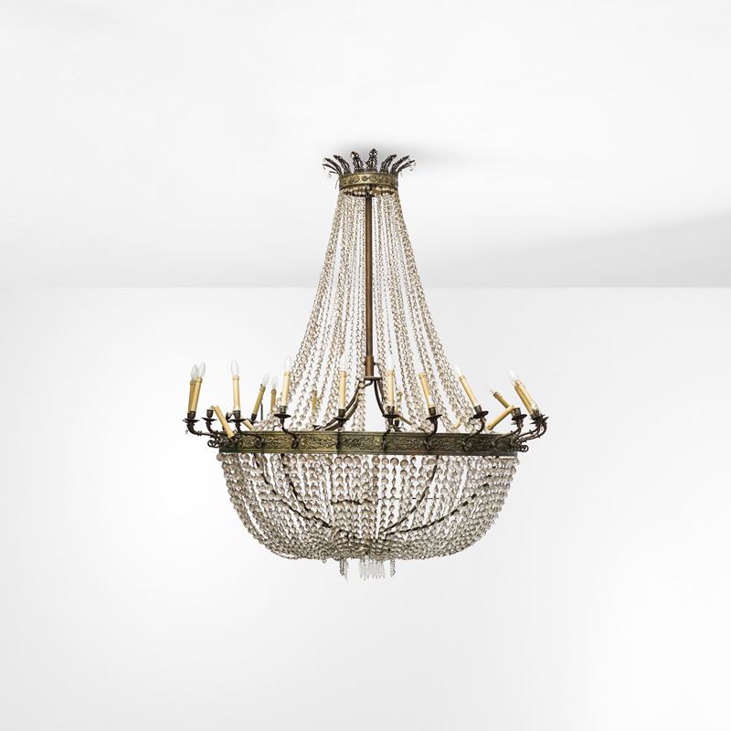 Grande lampadario in stile Impero. XIX-XX secolo  - Asta Dimore Italiane - Cambi Casa d'Aste