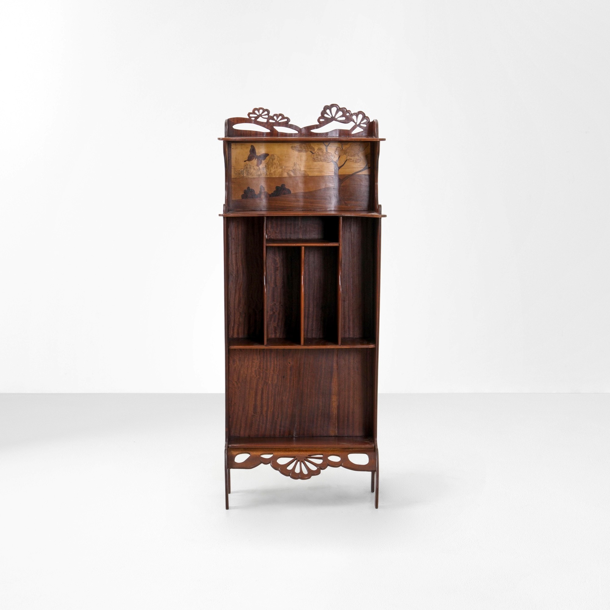 Prodotto in Francia (c. 1900), Meuble à musique in legno impiallacciato e intarsiato