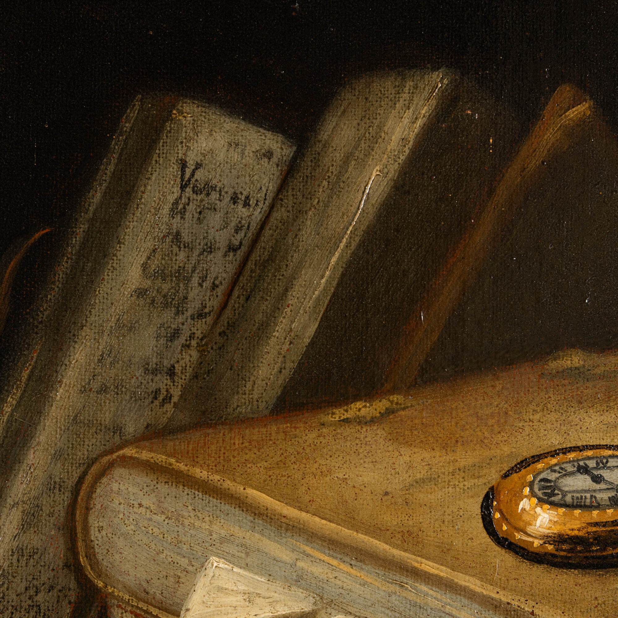 Bartolomeo Bettera - Natura morta con libri, strumenti musicali e tappezzerie