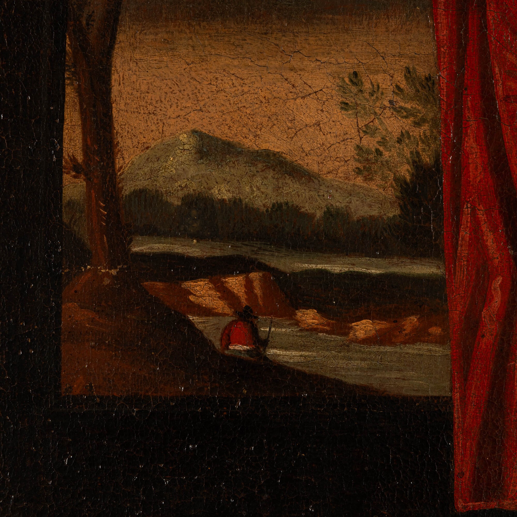 Trompe-l'oeil con stampe, fogli e dipinto