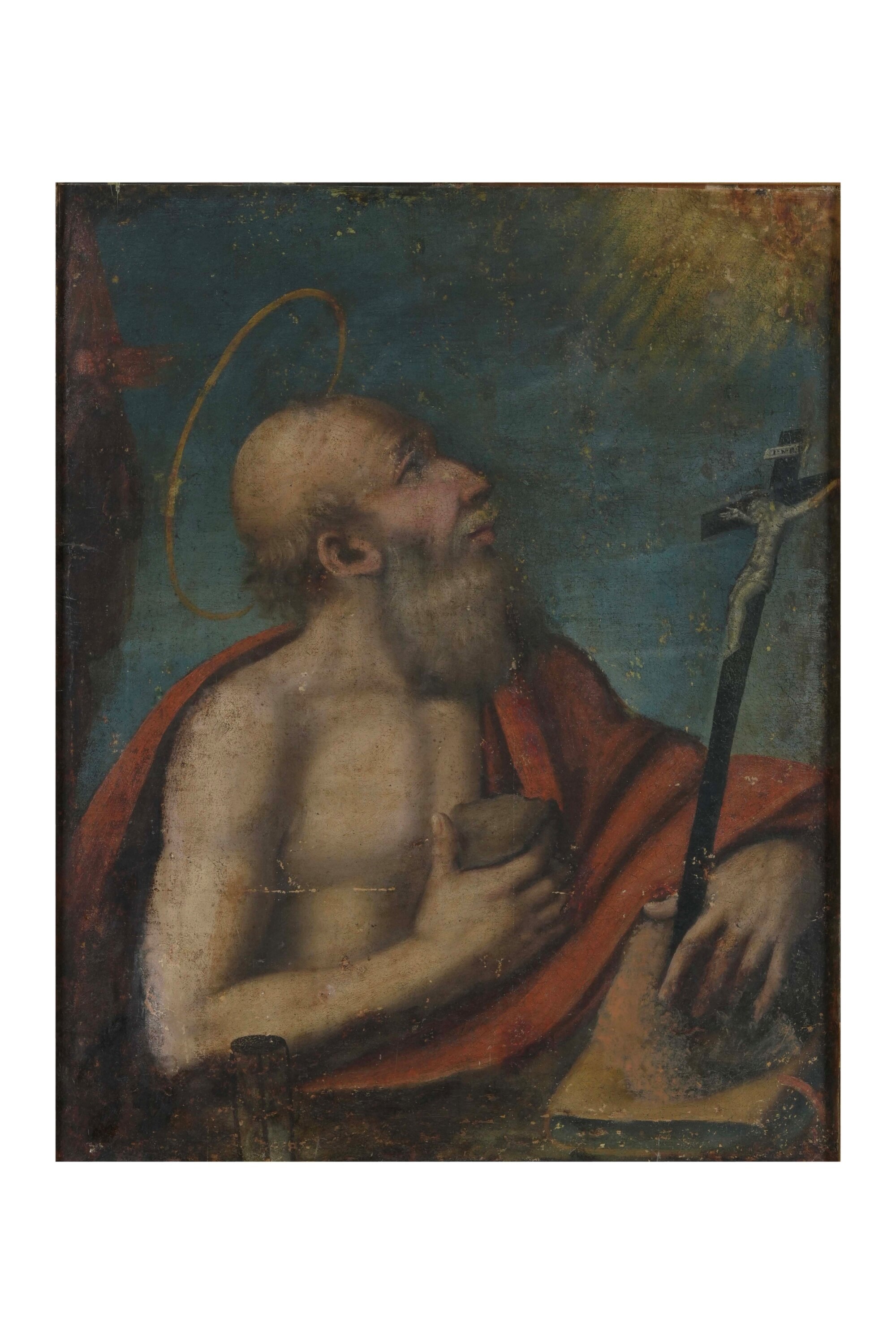 Scuola del XVII-XVIII secolo, San Gerolamo, olio su tela