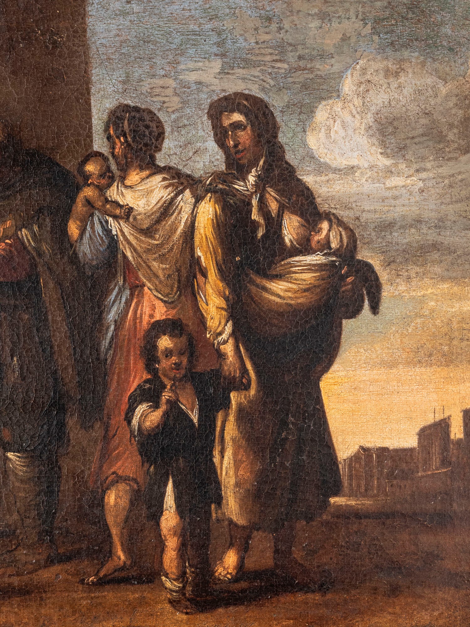 Cornelius De Wael - Scene di genere con popolani e pastori, coppia di dipinti