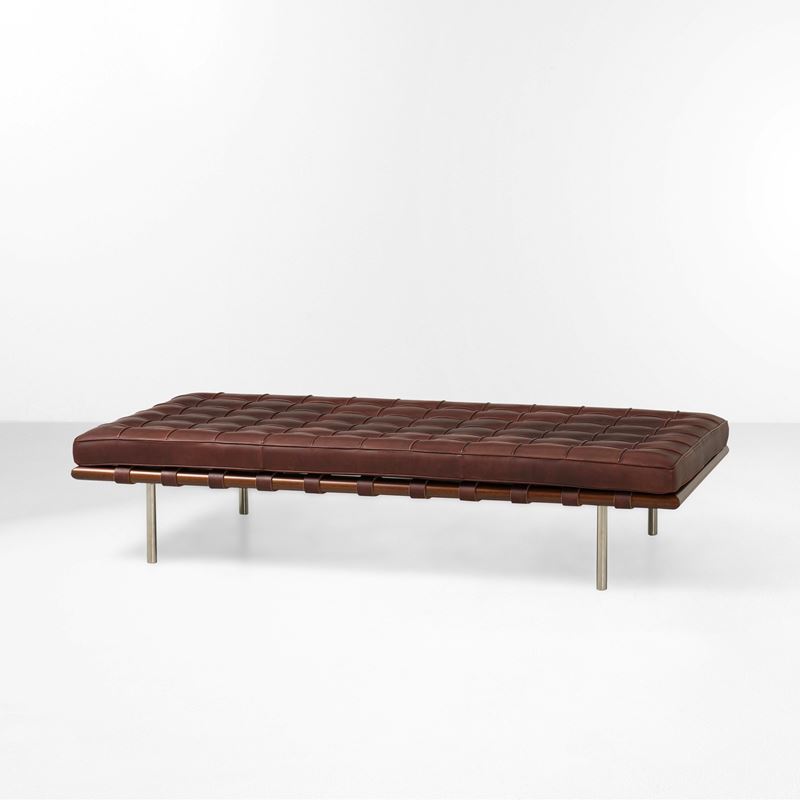 Ludwig Mies Van Der Rohe : Daybed mod. Barcelona  - Asta Design Lab - Cambi Casa d'Aste