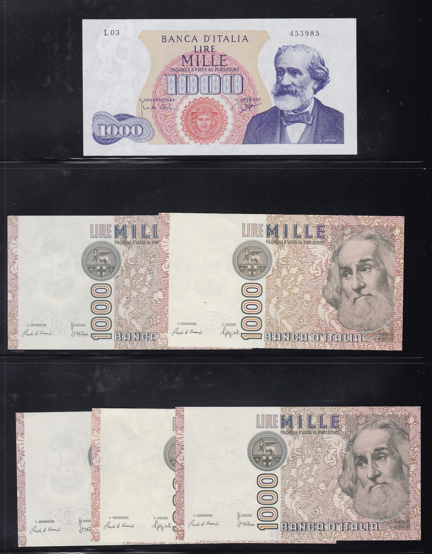 Raccolta di banconote e biglietti di banca, prevalentemente italiane e dell’area italiana (moltep...