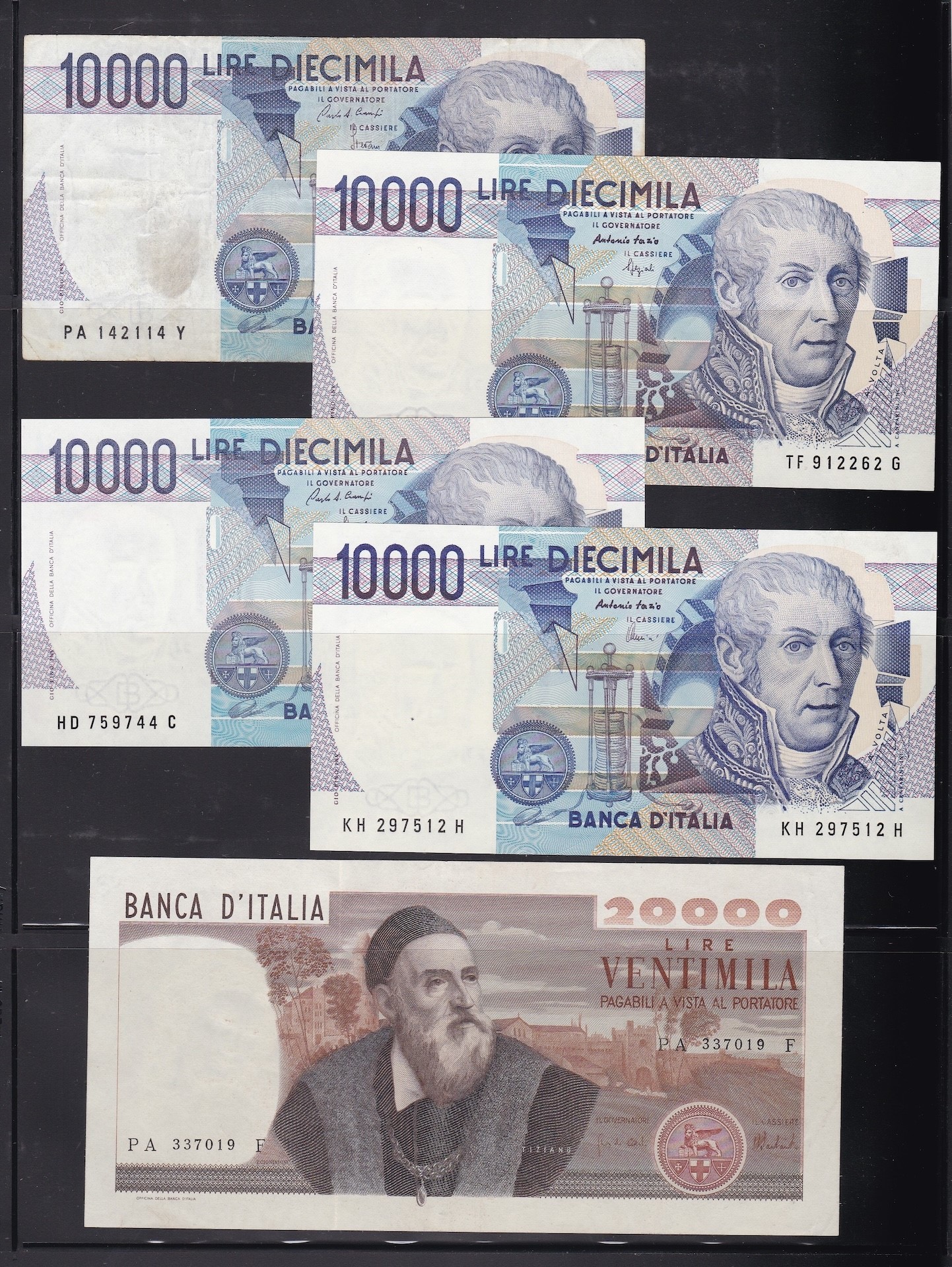 Raccolta di banconote e biglietti di banca, prevalentemente italiane e dell’area italiana (moltep...