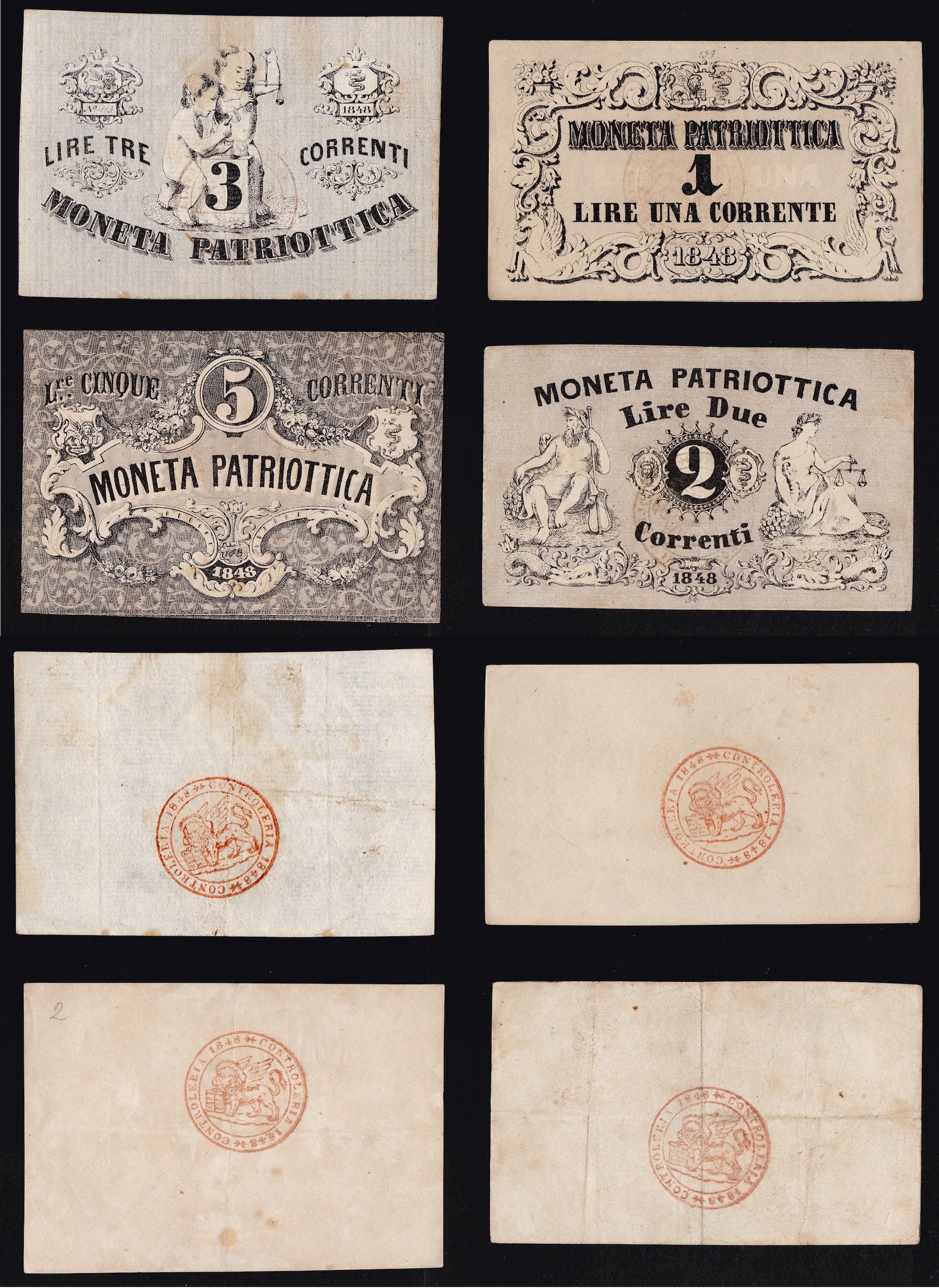 Raccolta di banconote e biglietti di banca, prevalentemente italiane e dell’area italiana (moltep...