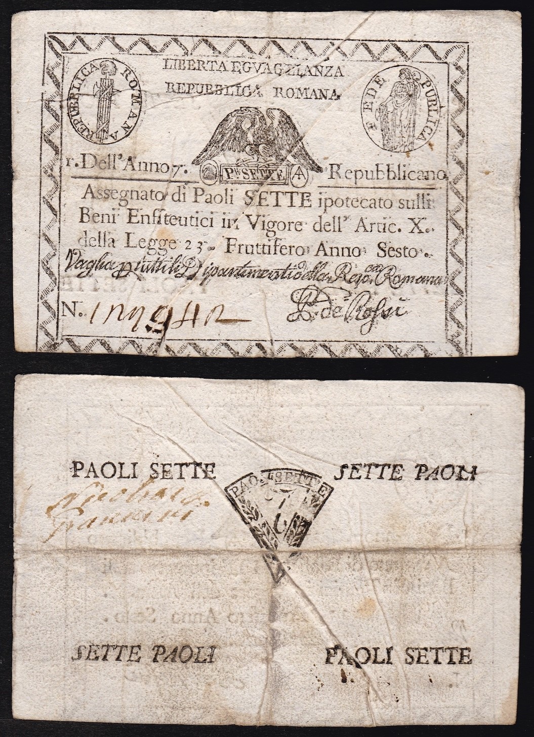 Raccolta di banconote e biglietti di banca, prevalentemente italiane e dell’area italiana (moltep...