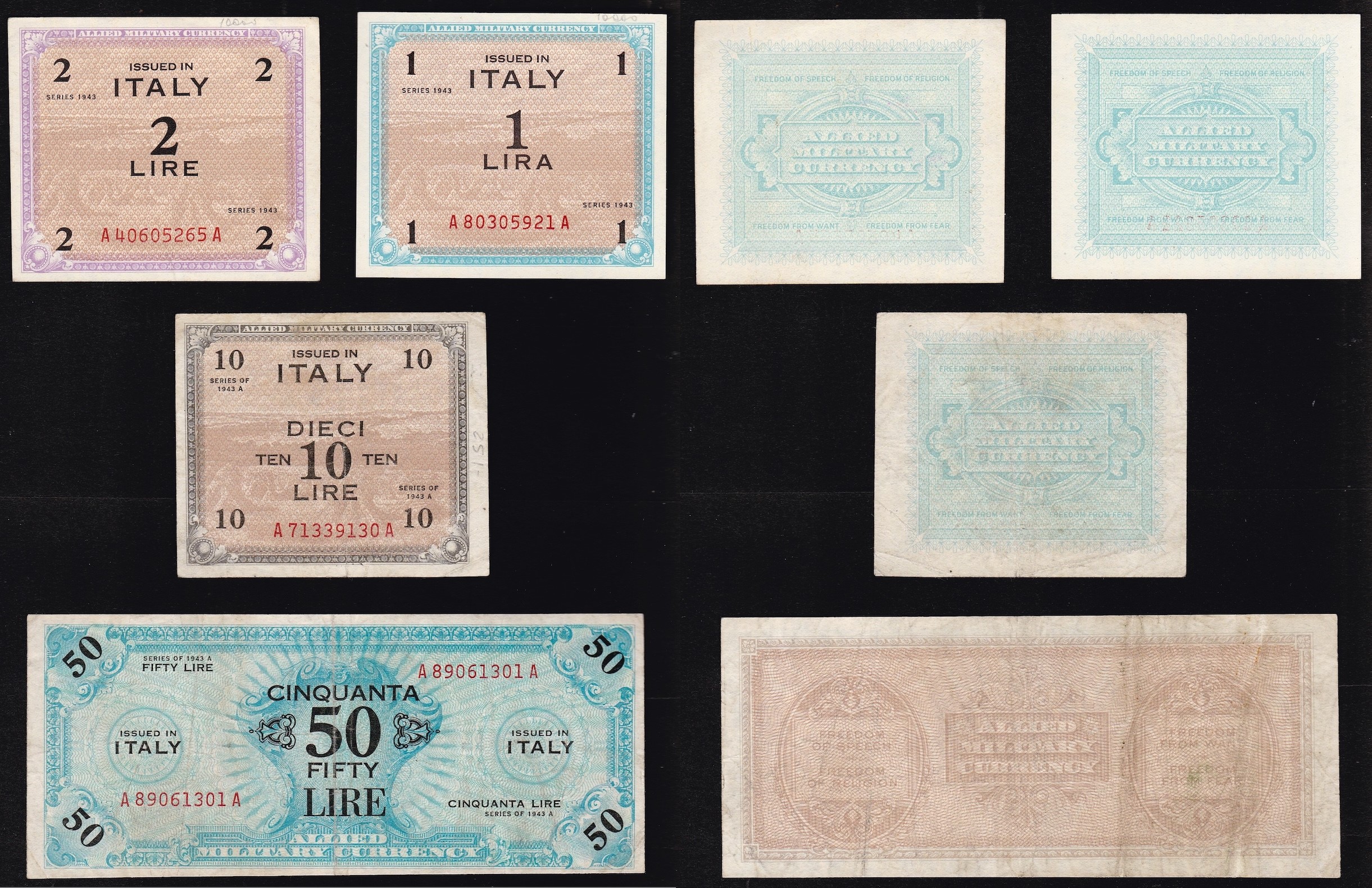 Raccolta di banconote e biglietti di banca, prevalentemente italiane e dell’area italiana (moltep...