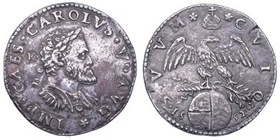 Carlo V d'Austria, Mezzo scudo 1552
