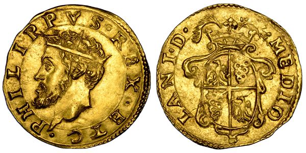 MILANO. FILIPPO II D'ASBURGO, 1554-1598. Scudo d'oro.